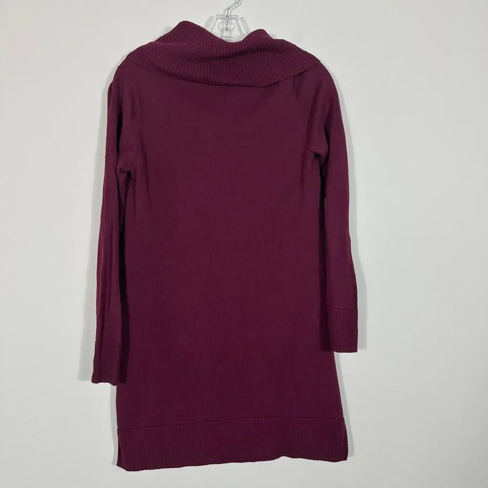 Eight Eight Eight Womens Sweater Sz Small Cowl Neck Burgundy Purple Knit